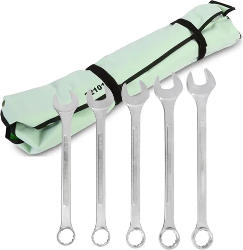 OEMTOOLS 22101 Juego de llaves combinadas SAE Jumbo de 5 piezas, juego de llaves combinadas grandes, tamaños SAE