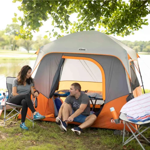 Miniatura 3 de CORE Tienda de campaña para camping familiar Tienda de campaña portátil para 4 personas y 6 personas con bolsa de transporte para acampar al aire