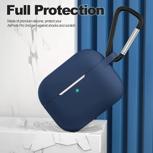 Miniatura 3 de Funda para AirPods Pro de 2ª generación, accesorios protectores de silicona con llavero para mujeres y hombres para Apple AirPods Pro Gen 2 (2022)