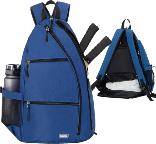 Miniatura 11 de Sucipi Pickleball Bag - Men's & Women's Pickleball Backpack, Adjustable Sling Bag w/Fence Hook/Large Capacity/Safety Pocket Azul
