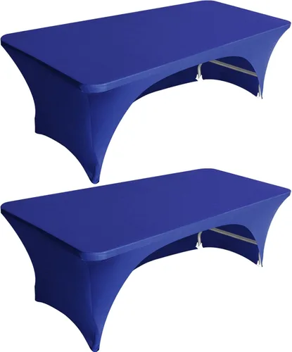 Miniatura 22 de Eurmax USA - Paquete de 2 manteles de elastano de 4 pies, ajustable en más de 30 colores de poliéster, manteles de elastano elástico, mantel de mesa