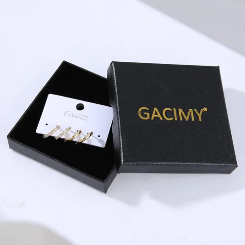 Miniatura 6 de Gacimy - Arracadas de mujer de oro de 14 quilates, aretes Huggie pequeños con broche para cartílago.