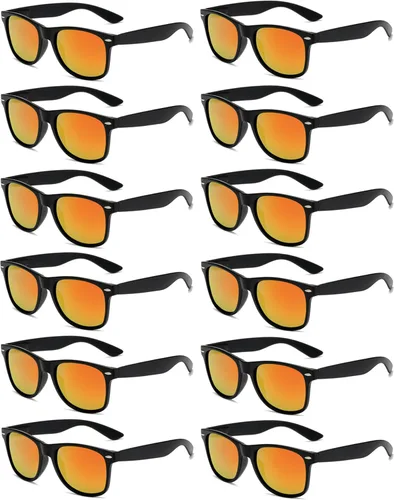Miniatura 10 de Eyegla Paquete de 8/12/18 lentes de sol de neón a granel coloridos para fiesta, gafas retro para fiesta para adultos, hombres y mujeres