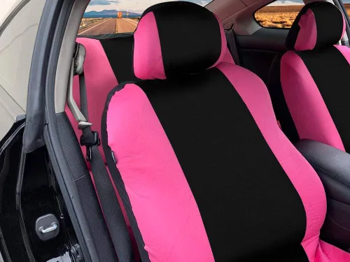 Miniatura 4 de CarsCover Fundas de asiento color rosa y negro para auto, camión, automóvil, SUV, mujer, estilo funda de asiento