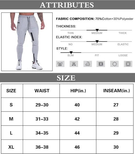 Miniatura 5 de MAIKANONG Pantalones deportivos para hombre, pantalones cónicos, informales, para entrenamiento, gimnasio, entrenamiento, pantalones ajustados