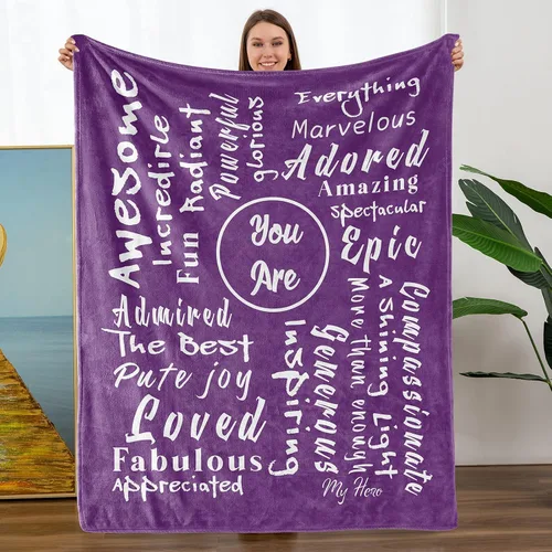Miniatura 7 de ZHSHWAT Regalos inspiradores para mujeres, regalo de cumpleaños para el día de la madre, regalo para amigos, mantas inspiradoras You are Awesome
