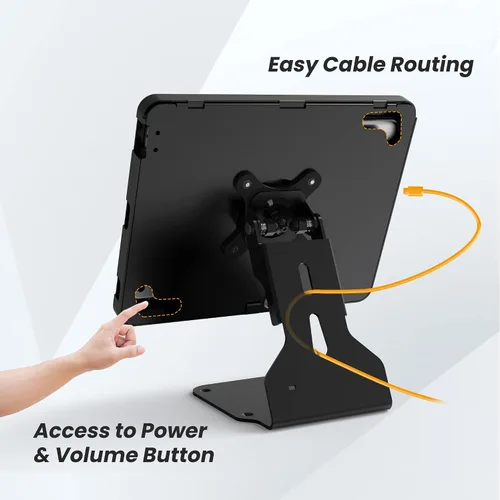 Miniatura 7 de Soporte para tablet compatible con iPad de 10.2 pulgadas, generación 7, 8, 9ª, de metal pesado, giratorio, giratorio, para escritorio