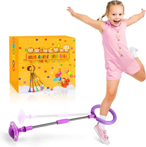 Miniatura 9 de Chridark Pelota de Salto de Tobillo para Niños - Pelota de Salto Plegable con Rueda Luminosa, Juguetes de Juego al Aire Libre para Niños y Adultos