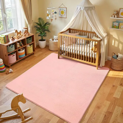 Miniatura 52 de Amearea Alfombras Modernas de Área para Dormitorio Sala de Estar, 4x6 Pies Gris Alfombra de Espuma Viscoelástica Engrosada, Alfombras Mullidas