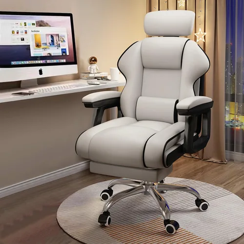 Miniatura 9 de Silla ejecutiva para computadora, silla de escritorio para oficina en casa, ángulo ajustable, ergonómica, de altura ajustable, sillas de cuero PU