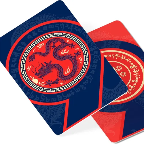 Miniatura 7 de Bandera de prosperidad con amuleto de dragón Feng Shui, símbolo de victoria y suerte de Feng Shui, regalo de Feng Shui, tarjeta de talismán