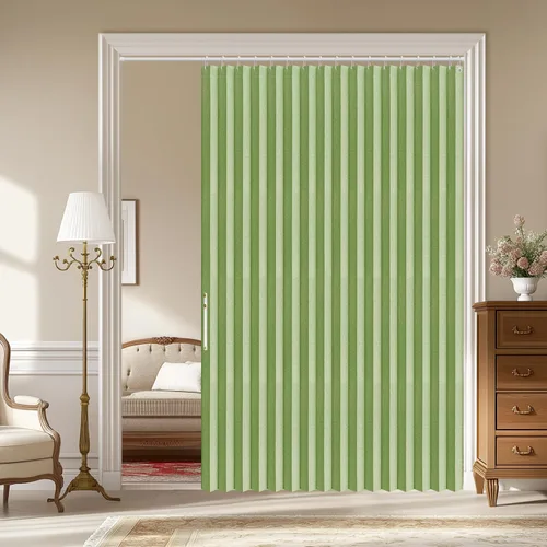 Miniatura 40 de AJAZZ Cortina de puerta magnética 100% opaca de acordeón para armario, cortina invisible para puerta interior de dormitorio, sala de estar, pasillo