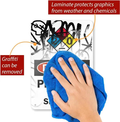 Miniatura 5 de SmartSign Letrero NFPA "Peligro - Propano, No Fumar" Aluminio de 7 x 10 pulgadas