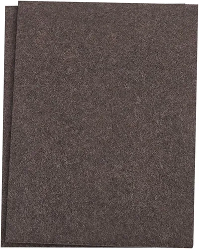 SoftTouch Hoja de fieltro autoadhesiva para muebles para superficies duras para cortar en cualquier forma (paquete de 2) - Marrón nogal, hojas de