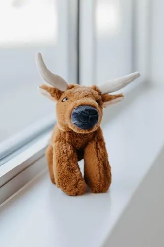 Miniatura 3 de The Petting Zoo Longhorn - Peluche de animales salvajes, regalos para niños, animales salvajes de Onez, peluche de cuerno largo de 9 pulgadas