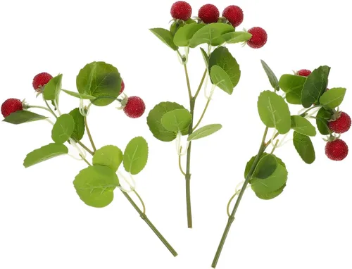 Miniatura 7 de ARTIBETTER 3 unidades de racimos artificiales de bayberry vegetación floreros decorativos de arándanos decoraciones de arándanos reales de tacto