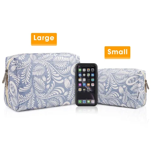 Miniatura 6 de Narwey Bonita bolsa de maquillaje de viaje, bolsa organizadora de cosméticos, bolsa de aseo con compartimentos para mujeres y niñas