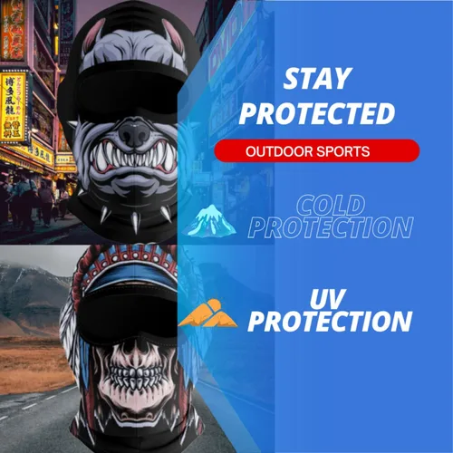 Miniatura 6 de Pasamontañas, máscara facial completa para hombres y mujeres, deportes al aire libre en verano e invierno, esquí, ciclismo, correr, motocicleta.