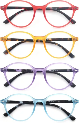 Miniatura 10 de Gafas de Lectura para Mujeres, Ligeras y Elegantes, Lindas Lentes para Leer con Bisagras de Resorte, Juego de 4 Pares