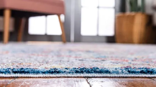 Miniatura 4 de Unique Loom Brighton Collection - Alfombra vibrante con estampado tradicional, medallón, azul/beige, rectangular de 2 pies 2 pulgadas x 3 pies 1
