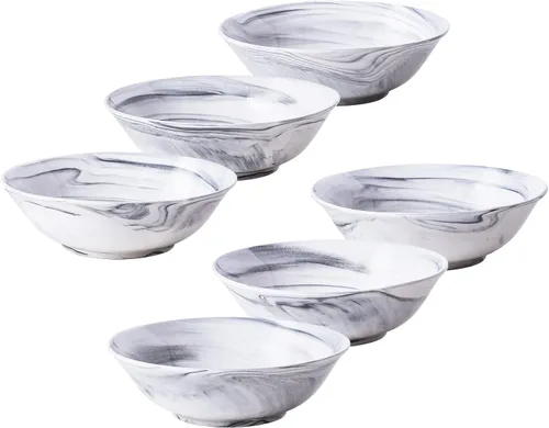 Miniatura 7 de Juego de 4 cuencos de cerámica de mármol gris Yundu, 30 onzas (887.2 ml) cuenco de ramen para fideos, cuencos de ensalada, cuencos grandes