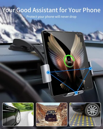 Miniatura 4 de Cargador inalámbrico de doble bobina para Galaxy Z Fold 6/5/mate xt, carga rápida, soporte de teléfono para Galaxy Z Fold 4/3, soporte para teléfono