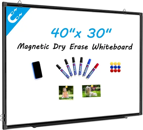 Miniatura 11 de H-Qprobd Pizarra blanca de 96 x 48 pulgadas para pared, pizarra magnética grande de borrado en seco de grado comercial con todos los kits, pizarra