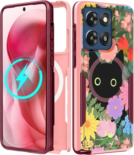 Miniatura 53 de Funda para Moto G 5G 2024 – Compatible con MagSafe para mujeres y niñas, bonita funda protectora magnética para teléfono, diseño femenino Kawaii