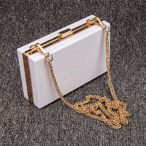 Miniatura 5 de Acrylic Clear Purse For Women, Crossbody Shoulder Handbag Evening Clutch Bag Chain Strap