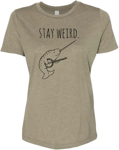 Miniatura 7 de Cute Women's Screen Printed Crew Neck Tee, Shirts With Sayings, Dusty Blue or Olive