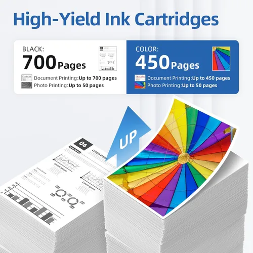 Miniatura 4 de Paquete combinado de cartuchos de tinta 67XL negro/color para HP Ink 67 para HP 67XL tinta para impresora Fit para HP DeskJet 2700e 2700 2855e 2800