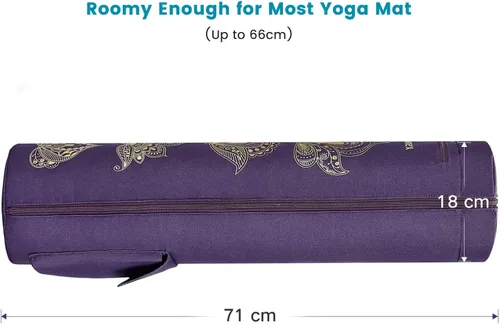 Miniatura 4 de Gonex Bolsa para esterilla de yoga, soporte para esterilla de yoga con cremallera completa, bolsa de transporte para mujeres y hombres con 2 Púrpura