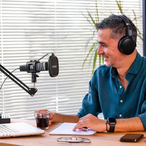 Miniatura 8 de TONOR TC30+ - Kit de micrófono USB, grabación de podcasts para PC, condensador cardioide, juego de micrófono para computadora, juegos, transmisión
