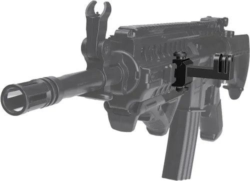 Miniatura 2 de Aleación de aluminio de alta precisión universal 2 en 1 pistola de cámara de acción Ballesta Picatinny Rail Clamp Mount Adaptador para Airsoft Caza