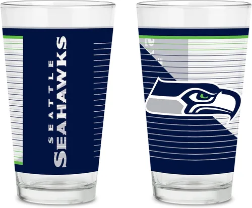 Miniatura 26 de Rico Industries NFL Football Main - Juego de 2 vasos clásicos de 16 onzas con logotipo impreso digitalmente, apto para lavavajillas NFL Football