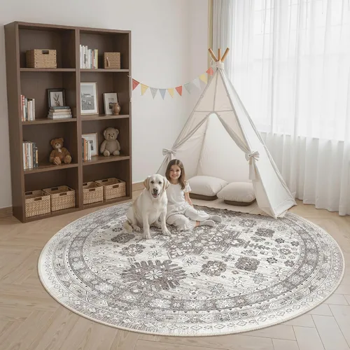 Miniatura 20 de zesthome Alfombra 4x6 - Alfombra Resistente a Manchas Lavable, Alfombras con Respaldo Antideslizante para Sala de Estar, Alfombras Pequeñas de Área