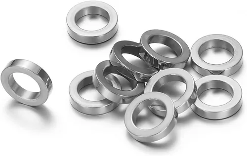 Miniatura 5 de 20 piezas de acero inoxidable espaciador cuentas grandes agujero deslizante encantos pulsera de cuero fabricación de joyas suministros accesorios