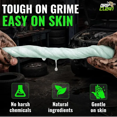 Miniatura 2 de Grip Clean Toallitas de Limpieza de Manos y Herramientas de Servicio Pesado – Limpiador de Manos Sin Agua para Mecánicos, Garaje y Taller