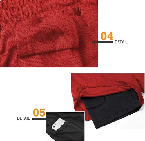 Miniatura 6 de Surenow - Pantalones cortos de correr para hombre, pantalones cortos 2 en 1 para entrenamiento, de 7 pulgadas, para yoga, deportes al aire libre