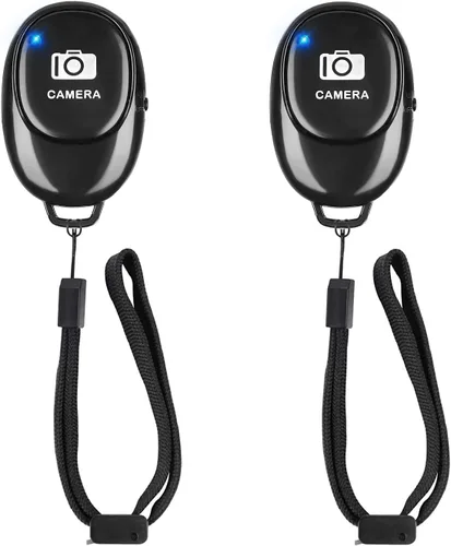 Control remoto para cámara de teléfono (paquete de 2) para fotos y videos, cámara inalámbrica con disparador remoto compatible con iPhone/teléfono