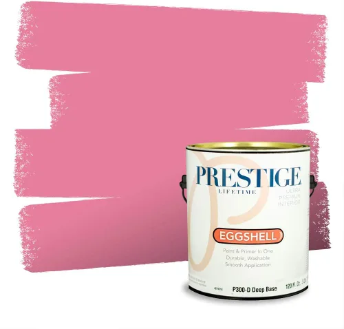 Miniatura 322 de Prestige Paints Pintura exterior e imprimación en uno, 1 galón, plano, coincidencia comparable de Valspar* Amber Rose*