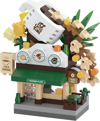 Miniatura 13 de 12 Set Tienda de la Calle de la Ciudad Mini Vista de Casa Bloques Micro Juguetes de Construcción de Tienda de Juguetes para Decoración del Hogar