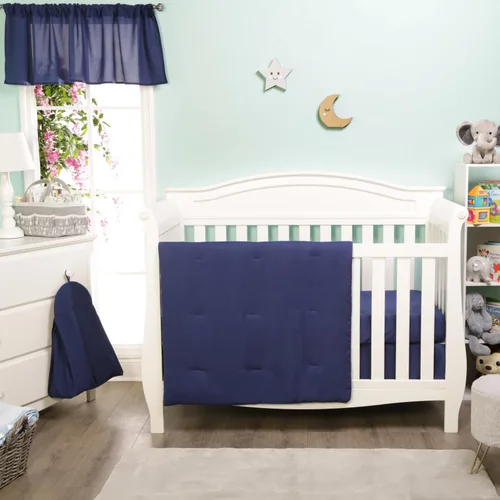 Miniatura 10 de EVERYDAY KIDS Juego de cama de 4 piezas para cuna de niños - Tren Choo Choo - Incluye edredón, sábana ajustable, volante antipolvo y apilador