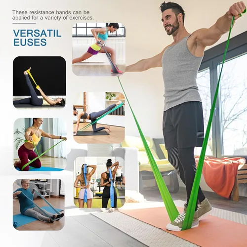 Miniatura 3 de Lianjindun 5 Pcs Professional Resistance Bands. Latex-Free, Pilates Band, Work Out Bands, Stretch Bands for Working Out Women or Men, Exercise Bands