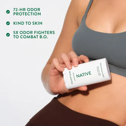 Miniatura 7 de Native Deodorant - Desodorante natural para hombres, desodorante sin aluminio con bicarbonato de sodio, aceite de coco y manteca de karité