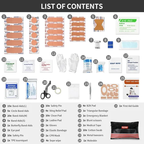 Miniatura 4 de Kit de emergencia para automóvil (126 piezas), regalo para padre, mujer, amigo, esencial de asistencia en carretera de primera calidad con cables