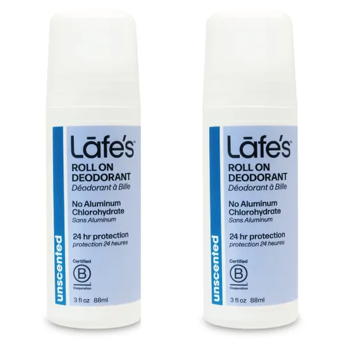 Lafe's Desodorante natural | Desodorante natural roll-on de 3 onzas sin aluminio | Sin parabenos y sin bicarbonato de sodio con protección las 24