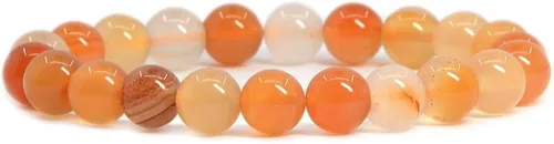 Miniatura 39 de Justinstones Pulsera elástica de cuentas redondas de 0.315 in con gemas semipreciosas, unisex, 7 pulgadas