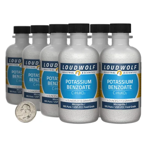 Miniatura 7 de Benzoato de potasio / botella de 4 onzas / 99% puro USP-FCC de grado alimenticio/microprills