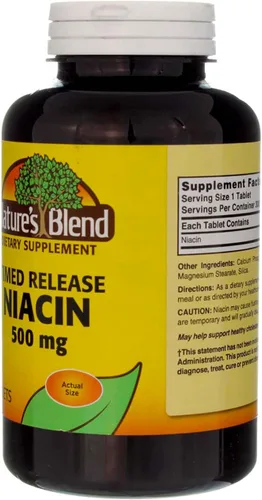 Miniatura 6 de Nature's Blend Niacina Liberación Temporizada 500 mg 500 mg 300 Tabletas